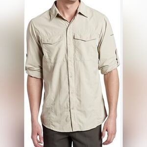 Columbia Insect Blocker Fishing TanShirt Men’s XL Omni Shield Vented Long Sleeve